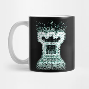 Pointillist Rook in Green Mug